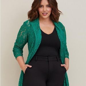 Torrid Green Lace Trench